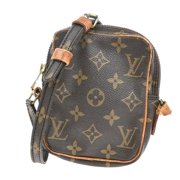 LOUIS VUITTON LV Mini Danube Shoulder Bag Monogram Leather Brown M45268 68EE919 - Picture 1 of 14